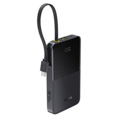 OS-BASEUS ENERFILL FC51 BIPOW2 PRO DIGITAL DISPLAY POWER BANK WITH BUILT-IN CABLE 10000MAH 22.5W COSMIC BLACK (Espera 4 dias)