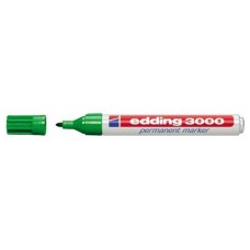 MARCADOR PERMANENTE PUNTA REDONDA 1.5-3MM 3000 VERDE EDDING 3000-04 (MIN10) (Espera 4 dias)