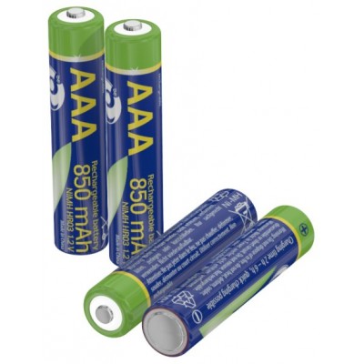 PILAS AAA GEMBIRD NI-MH RECARGABLE 850 MAH 4PCS BLISTER PACK
