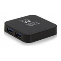 Ewent EW1134 hub de interfaz USB 3.2 Gen 2 (3.1 Gen 2) Type-A 5000 Mbit/s Negro (Espera 4 dias)