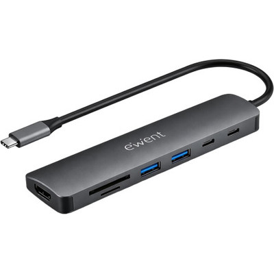 EWENT DOCKING MULTIPUERTO USB-C 7 en 1 HDMI 4K