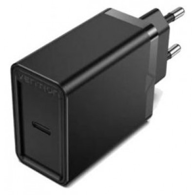 CARGADOR PARED 30W USB-C 2.4A NEGRO VENTION (Espera 4 dias)