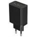 CARGADOR PARED 18W 2xUSB-A 3A NEGRO VENTION (Espera 4 dias)