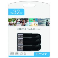 USB 2.0 PNY 3X 32GB ATTACHE4 PACK
