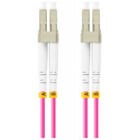 CABLE DE FIBRAOPTICA LANBERG 5M MULTI LC/UPC-LC/UPC DUPLEX OM4 50/125 LSZH VIOL