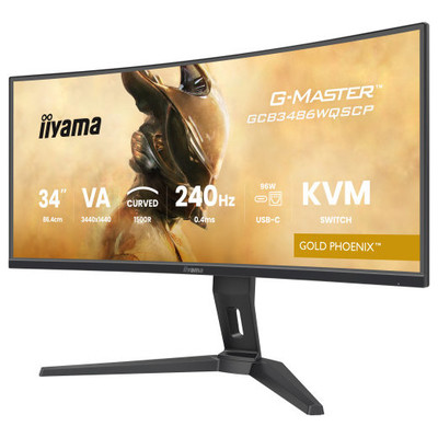 MONITOR IIYAMA G-MASTER GCB3486WQSCP-B1, 34", 1500R, 240HZ, USB-C (95W), KVM, LAN, 500CD (Espera 4 dias)-SX58 MONITOR IIYAMA G-MASTER GCB3486WQSCP-B1, 34", 1500R, 240HZ, USB-C (95W), KVM, LAN, 500CD (Espera 4 dias)