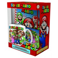 SET DE REGALO TAZA, CUADERNO, LLAVERO Y POSAVASOS SUPER MARIO PYRAMID REDSTRING GP85388 (Espera 4 dias)