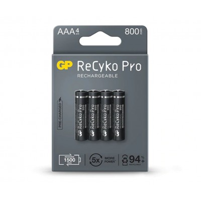 PILA RECARGABLE GP AAA SIN DESCARGA 800mAh (4 UD)-SX3 PILA RECARGABLE GP AAA SIN DESCARGA 800mAh (4 UD)