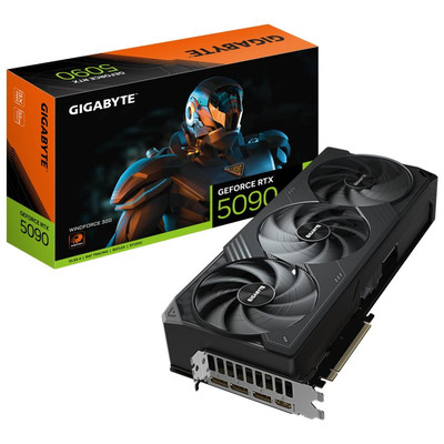 GIGABYTE GeForce RTX 5090 WINDFORCE 32G Tarjeta Gr&aacute;fica - 32GB GDDR7, 512 bits, PCI-E 5.0, 2407 MHz Core Clock, 3 x DP 2.1a, 1 x HDMI 2.1b, NVIDIA DLSS 4, GV-N5090WF3-32GD (Espera 4 dias)