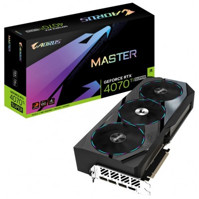 Gigabyte AORUS GeForce RTX 4070 Ti SUPER MASTER 16G NVIDIA 16 GB GDDR6X (Espera 4 dias)