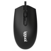 iggual Rat&oacute;n &oacute;ptico COM-LED-1600DPI negro