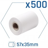 Pack 500 rollos papel t&eacute;rmico dat&aacute;fono 57x35 mm