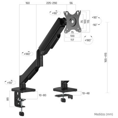 iggual SPMP01-A Soporte pinza 1 monitor 17-34" pro-SX4 iggual SPMP01-A Soporte pinza 1 monitor 17-34" pro