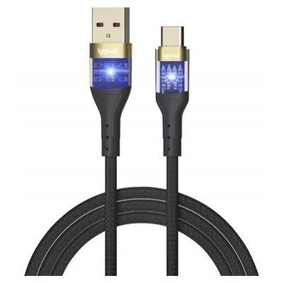 iggual Cable USB-A a tipo C 3A 100 cm trenzado LED