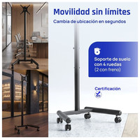iggual SRTV55 Soporte TV suelo ruedas 13"-55" 20kg-14SX iggual SRTV55 Soporte TV suelo ruedas 13"-55" 20kg