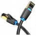 CABLE DE RED LATIGUILLO RJ45 CAT.8 SFTP AWG28 0.5 M NEGRO VENTION (Espera 4 dias)