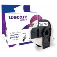 ARMOR WECARE Etiqueta Blanca Texto negro para BROTHER DK11201  29*90MM