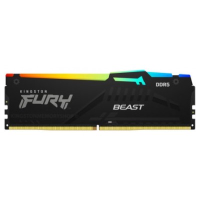 DDR5 16 GB 4800 Mhz. FURY BEAST RGB KINGSTON (Espera 4 dias)