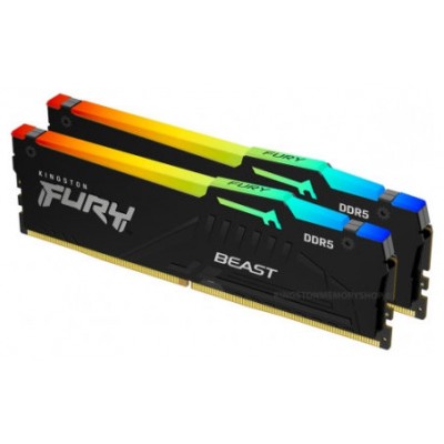 MEMORIA KINGSTON FURY BEAST RGB DDR5 32GB KIT2 5200MHZ  CL40 (Espera 4 dias)