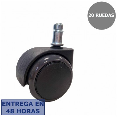 PIQUERAS Y CRESPO Kit de 20 ruedas engomadas de 50 mm perno 11 mm.