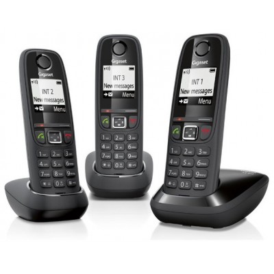 Gigaset AS405 Trio Teléfono DECT Identificador de llamadas Negro (Espera 4 dias)