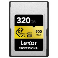 LEXAR 320GB PROFESSIONAL CFEXPRESS TYPE A CARD GOLD SERIE, UP TO 900MB/S READ 800MB/S WRITE. VPG 400 (Espera 4 dias)