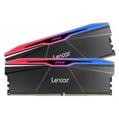 LEXAR MEMORIA ARES 2.0 DDR5 6000 CL30 1.35V MEMORY WITH HEATSINK AND RGB LIGHTING,DUAL PACK, BLACK COLOR (Espera 4 dias)