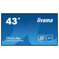 MONITOR IIYAMA 43" 1920X1080, IPS PANEL, 1% HAZE, LANDSCAPE MODE, SPEAKERS 2X 10W , VGA, 3X HDMI, 350CD/M&sup2;, MEDIA PLAY USB PORT, CONTROL LAN / RS232C, VESA 400X400 (LE4341S-B2) (Espera 4 dias)