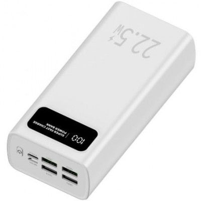 LEOTEC POWERBANK 30000MAH 22,5W PD20W BLAN (1 USB-C+4USB-A INC USB-A A USB-C)