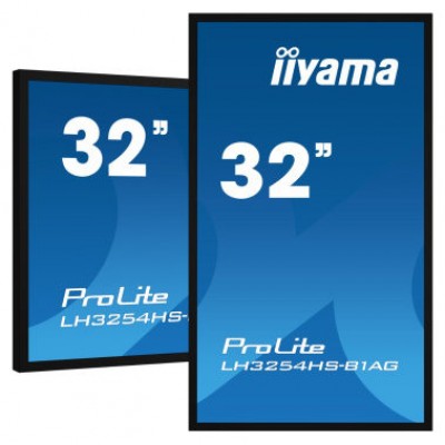 MONITOR IIYAMA 32" (LH3254HS-B1AG) 1920x1080 / FHD IPS / OPERATIVIDAD 24/7 / 500 CD/M / 8MS / DVI / VGA / DVI / 3XHDMI / DP/  WIFI / MICRO SD SLOT/  E-SHARE / IISIGNAGE 2 / RJ45 / ANDROID 11 / VESA 200X200 (Espera 4 dias)