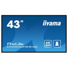 iiyama LH4354UHS-B1AG pantalla de señalización Pantalla plana para señalización digital 108 cm (42.5") LCD Wifi 500 cd / m² 4K Ultra HD Negro Procesador incorporado Android 11 24/7 (Espera 4 dias)