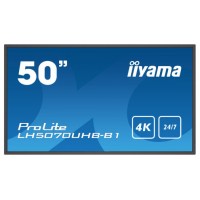 iiyama LH5070UHB-B1 pantalla de señalización Pantalla plana para señalización digital 125,7 cm (49.5") VA 700 cd / m² 4K Ultra HD Negro Procesador incorporado Android 9.0 24/7 (Espera 4 dias)