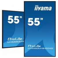 MONITOR IIYAMA 55" UHD, 500CD/M2, LANDSCAPE PORTRAIT, MM 2X 10W, 3X HDMI, USB 2.0 X2, WIFI, LAN, MEDIA PLAY USB, CONTROL LAN / RS232C, IISIGNAGE2 (CMS/DMS), E-SHARE,ANDROID 11 OS, 24/7,VESA MOUNT 300X400(SOPORTE PARED INCLUIDO) (LH5560UHS-B2AG) (Espe