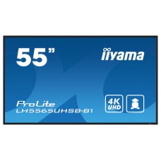 iiyama LH5565UHSB-B1 pantalla de señalización Diseño de quiosco 138,7 cm (54.6") LED Wifi 800 cd / m² 4K Ultra HD Negro Procesador incorporado Android 11 24/7 (Espera 4 dias)
