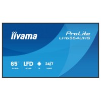 MONITOR IIYAMA 65" 3840X2160, UHD VA DLED PANEL, HAZE 25% 500CD/M&sup2;, LANDSCAPE AND PORTRAIT, SPEAKERS 2X 10W, 2X HDMIX 1X USB-C , USB 2.0 X2, WIFI, LAN, MEDIA PLAY USB PORT, CONTROL LAN / RS232C, IISIGNAGE2 (CMS/DMS), ANDROID 14 (LH654UHS-B1AG) (