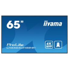 iiyama LH6565UHSB-B1 pantalla de señalización Diseño de quiosco 163,8 cm (64.5") LED Wifi 800 cd / m² 4K Ultra HD Negro Procesador incorporado Android 11 24/7 (Espera 4 dias)