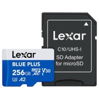 LEXAR 256GB BLUE PLUS MICROSDHC UHS-I WITH SD ADAPTER, UP TO 170MB/s READ C10 A2 V30 U3 (Espera 4 dias)-22SX LEXAR 256GB BLUE PLUS MICROSDHC UHS-I WITH SD ADAPTER, UP TO 170MB/s READ C10 A2 V30 U3 (Espera 4 dias)