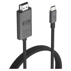 CABLE HDMI V2.1 8K A USB-C NEGRO 2M LINQ (Espera 4 dias)