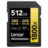 Lexar Professional 1800x 512 GB SDXC UHS-II Clase 10 (Espera 4 dias)
