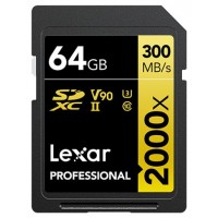 Lexar Professional 2000x 64 GB SDHC UHS-II Clase 10 (Espera 4 dias)