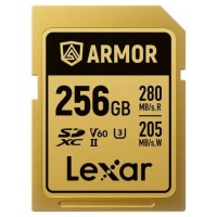 LEXAR 256GB PROFESSIONAL ARMOR GOLD SDXC UHS-II CARDS, UP TO 280MB/S READ 210MB/S WRITE C10 V60 U3,STAINLESS STEEL CASING, IP68 (Espera 4 dias)-59SX LEXAR 256GB PROFESSIONAL ARMOR GOLD SDXC UHS-II CARDS, UP TO 280MB/S READ 210MB/S WRITE C10 V60 U3,STAINLESS STEEL CASING, IP68 (Espera 4 dias)