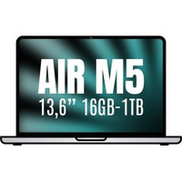 MACBOOK AIR APPLE 13"" M5 16GB 10CORE GPU PLATA 1TB (Espera 4 dias)