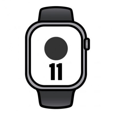APPLE WATCH SERIES 11 CAJA GRIS ESPACIAL GPS 42mm CORREA NEGRA M/L (Espera 4 dias)