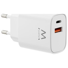 CARGADOR MOVIL EWENT EW1326 GAN RAPIDO 30W USB-C PD USB-A QC COMPACTO