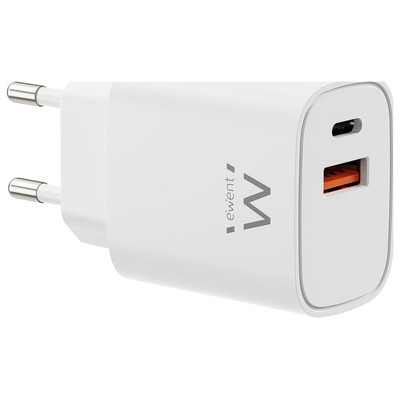 Ewent EW1326 cargador de dispositivo m&oacute;vil Universal Blanco Corriente alterna Carga r&aacute;pida Interior (Espera 4 dias)