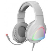 Headset Mars Gaming Mh222 White Rainbow Rgb Flow Ultra
