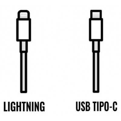 CABLE APPLE USB-C MACHO A  LIGHTNING MACHO 1M BLANCO (Espera 4 dias)