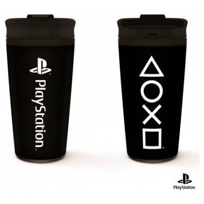 VASO DE VIAJE METÁLICO PLAYSTATION ONYX PYRAMID MTM25993 (Espera 4 dias)