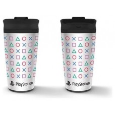 VASO DE VIAJE METÁLICO PLAYSTATION FORMAS PYRAMID MTM25995 (Espera 4 dias)