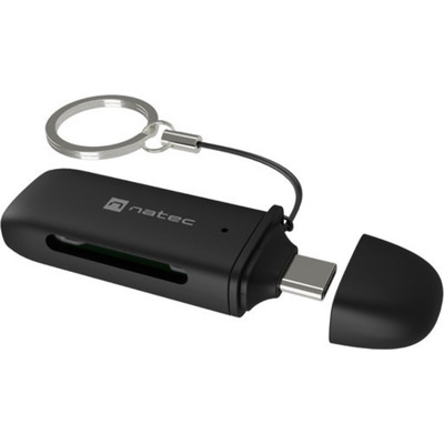 LECTOR DE TARJETAS NATEC SCARAB C SD/MICRO SD USB-C 3.2 GEN 1 OTG NEGRO